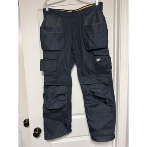Caterpillar Trademark Work Pants in black, durable canvas construction, 32x30